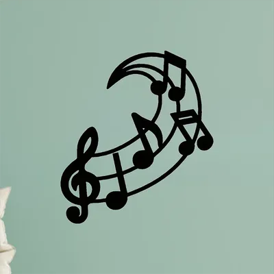 Elegante Musik note Wand kunst mit Instrumenten, ideal für Wohnkultur, perfekt für Schlafzimmer-und Image