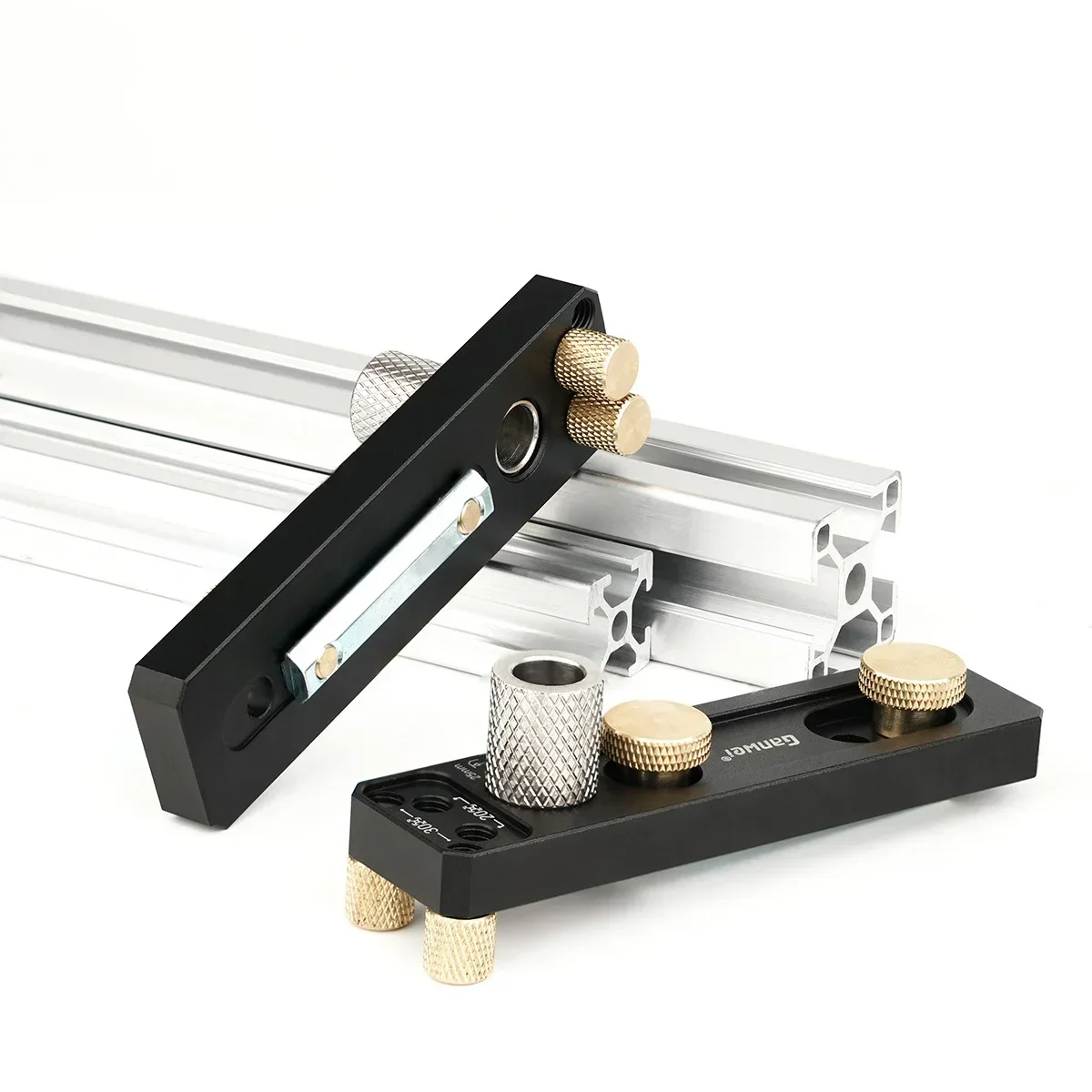 Punch Locator Loch Dübel Jig Schlüssel Werkzeug Aluminium Profil Bohrer Guide für Fenster Deck Hause Hand Bohrer Bohren Positionierung Image