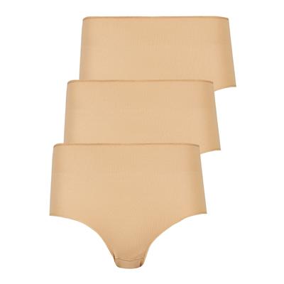 Taillenslip NINA VON C. "3er Pack Damen Taillenslip Secret", Damen, Gr. 40, braun (caramel), Stoff, Obermaterial: 95% Polyamid PA. 5% Elasthan EL., Unterhosen Image