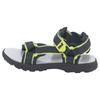 Sandale JACK WOLFSKIN "SEVEN SEAS 3 K", Gr. 30, blau (blau, lime), Synthetik, Textil, sportlich, Schuhe, mit Klettverschluss