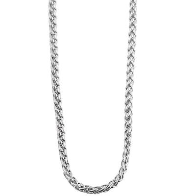 Kette ohne Anhänger ADELIA´S "Neuheit 2025 - Unisex Edelstahl Zopfkette Halskette" Gr. 60, silber, Halsketten, Damen, 60, Edelstahl Image