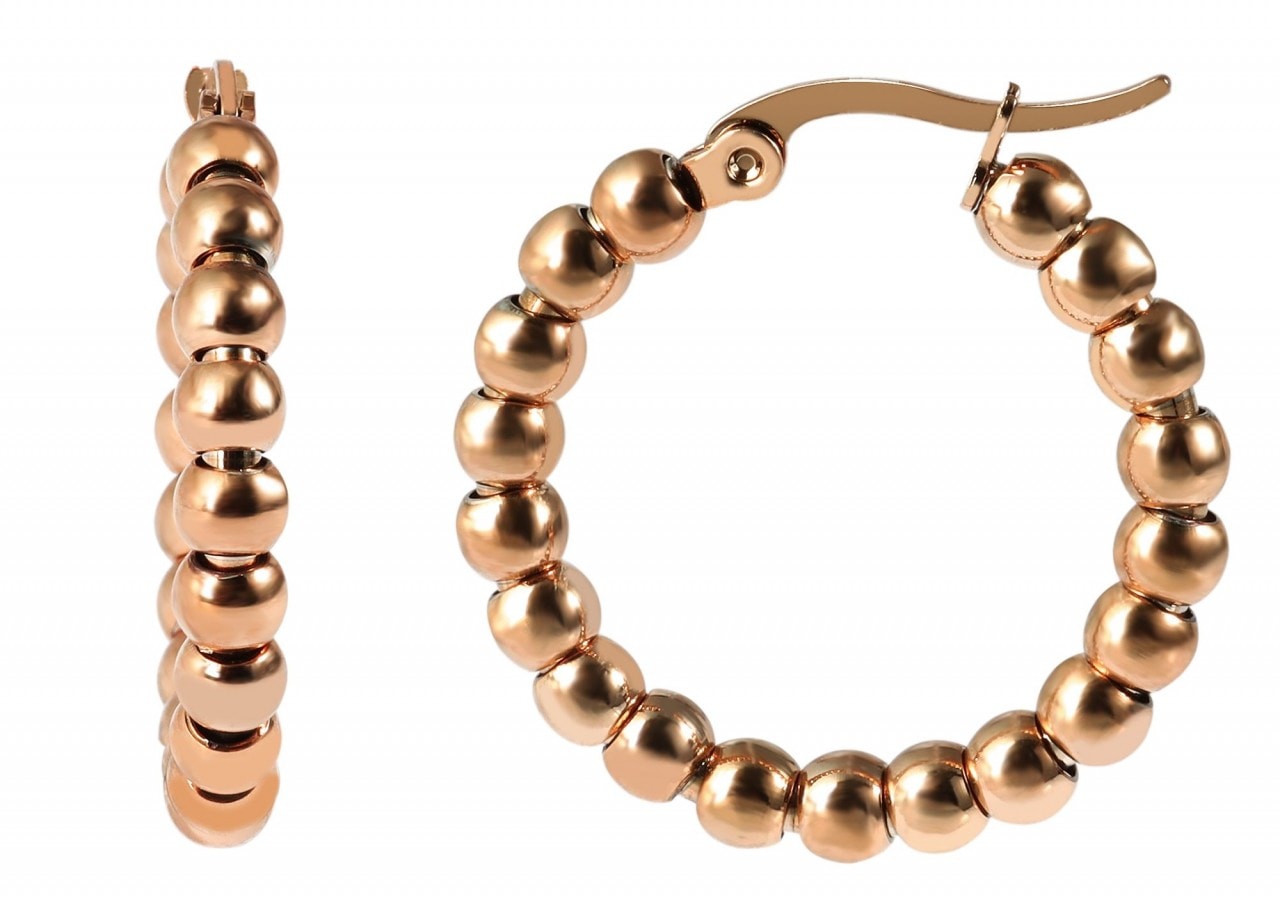 Paar Creolen ADELIA´S "Damen Creolen aus poliertem Edelstahl Ø 20 mm", gold, Ohrringe, Damen, Damen, Edelstahl