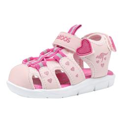 Sandale KANGAROOS "K-Mini", Gr. 27, frost pink, daisy pink, Synthetik, Textil, sportlich, Schuhe