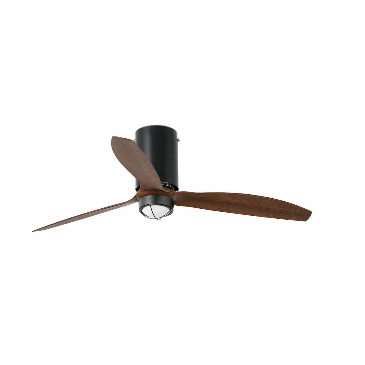 faro barcelona MINI TUBE FAN M LED DC Mattschwarz/Holz-Lüfter Image