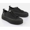 Sneaker BUFFALO "MADISON", Damen, Gr. 38, schwarz, Textil, sportlich, Schuhe, Freizeitsneaker, Halbschuh, Schnürschuh mit Memory Foam Fußbett