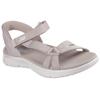 Sandale SKECHERS "GO WALK FLEX SANDAL-ILLUMINATE", Damen, Gr. 40, grau (taupe), Textil, sportlich, Schuhe, Sandalette, Trekking Sandale mit Gogo Mat Fußbett