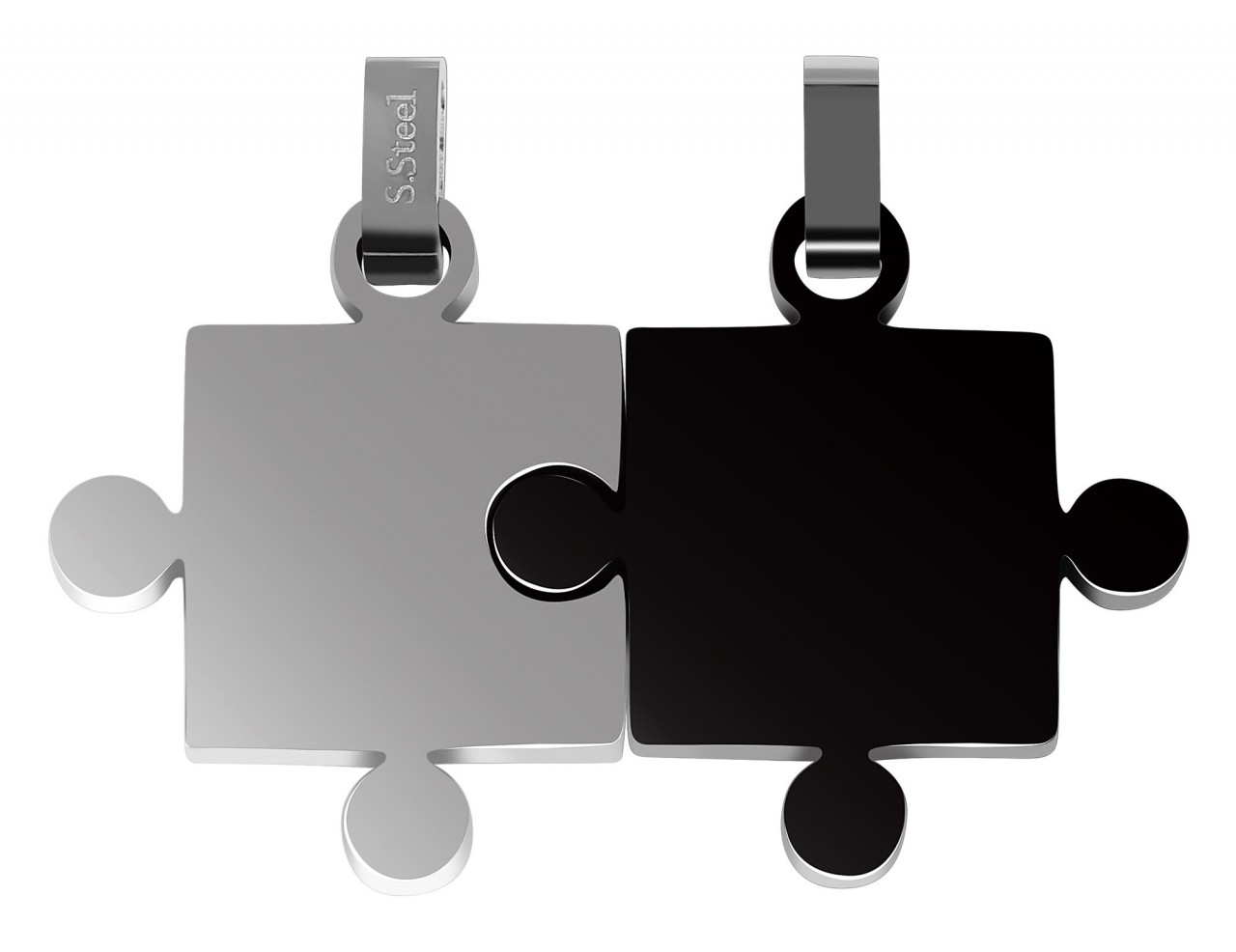 Kettenanhänger ADELIA´S "eleganter Schmuck Anhänger aus Edelstahl", schwarz, Schmuckanhänger, Damen, Edelstahl, Kettenanhänger