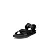 Sandale ECCO "ECCO SAMARA W", Damen, Gr. 37, schwarz, Leder, klassisch, Schuhe, Sommerschuh, Urlaubsandale, Sandalette mit Klettverschluss