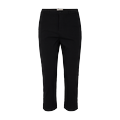 Caprihose FREEQUENT "FQSOLVEJ-CA", Damen, Gr. XL, N-Gr, schwarz, Web, Obermaterial: 76% Viskose, 21% Polyamid, 3% Elasthan, unifarben, casual, slim fit 3/4-Länge, Hosen, Sommerhose 3/4-Länge mit Viskose und Stretch