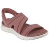 Sandale SKECHERS "GO WALK FLEX SANDAL-ENTICING", Damen, Gr. 39, braun, Textil, casual, Schuhe, mit Slip-ins Funktion