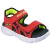 Sandale SKECHERS "RAZOR SPLASH-AQUA BUDDIES", Kinder, Gr. 32, rot (rot, schwarz), Lederimitat, kontrastfarbene Details, sportlich, Schuhe, Sandale mit Klettverschluss, waschbar, Größenschablone zum Download