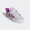 Klettschuh ADIDAS SPORTSWEAR "VS PACE 2.0 KIDS", Kinder, Gr. 34, dash grau, flash pink, cloud weiß, Synthetik, Textil, sportlich, Schuhe