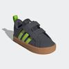 Klettschuh ADIDAS SPORTSWEAR "VS PACE 2.0 KIDS", Gr. 26, grau six, solar slime, gum10, Synthetik, Textil, sportlich, Schuhe, für Kinder