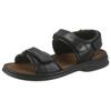 Sandale JOSEF SEIBEL "Rafe", Herren, Gr. 49, schwarz, Leder, sportlich, Schuhe, Sommerschuh, Klettschuh, Freizeitsandale, mit 3-fach Klettverschluss