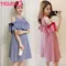 2023 Summer Korean Fashion Patchwork Maternity Dress Loose Straight Clothes for Pregnant Women Sweet