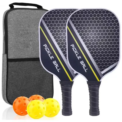Pickleball Paddles Set-Graphite Glass Fiber Usapa Approved Lightweight Racquets Set Indoor and Outdoor Exercise For All Ages