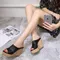 Wedges Heel Sandals Women White Black Platform Antiskid Open Toe High Heels Women
