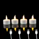 Candele LED a luce gialla da 1/2/3/4 pezzi con carica USB, luci da tè ricaricabili natalizie decorative senza fiamma per matrimoni