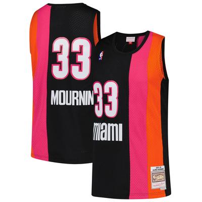 Miami Heat NBA Alonzo Mourning Hardwood Classics Auswärtstrikot von Mitchell & Ness – Herren Image