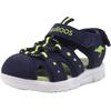 Sandale KANGAROOS "K-Mini", Gr. 23, blau (navy, lime), Synthetik, Textil, sportlich, Schuhe, mit Klettverschluss