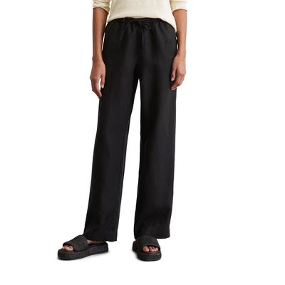 Chinohose MARC O'POLO "mit elastischem Bund", Damen, Gr. 32, Normalgrößen, schwarz, Obermaterial: 100% Leinen; Futter: 100% Baumwolle, unifarben, casual, gerade lang, Hosen Image