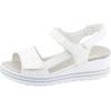 Keilsandalette WALDLÄUFER "H-MICHELLE", Damen, Gr. 6 (39), weiß, Nappaleder, unifarben, klassisch, Schuhe, Sandale, Sommerschuh, Bequemschuh in Komfortweite H (= sehr weit)