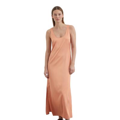 Maxikleid MARC O'POLO "aus Viskose-Stretch", Damen, Gr. 40, Normalgrößen, orange (mellow peach), Obermaterial: 96% Viskose, 4% Elasthan; Futter: 100% Nicht verfügbar, unifarben, casual, regular fit wadenlang, Rundhals, ohne Ärmel, Kleider Image