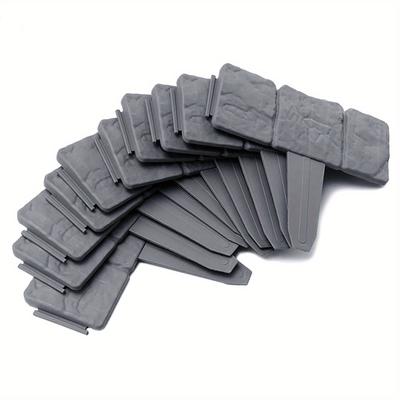 TEMU Lawn Plastic 10m Stone Look Garden Made Of Polypropylene, Mowing Edging Garden Decorative, 1 Element Wxhxd: 25x23x1 Cm Image