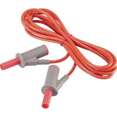 Voltcraft - MSB-501 Sicherheits-Messleitung Lamellenstecker 4 mm Lamellenstecker 4 mm 2.00 m Rot 1 Image