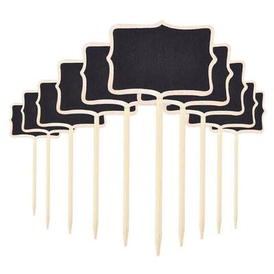 SNQ - 20 Stück Pflanzenetiketten aus Holz, Mini-Kreidetafel-Pflanzenschilder, für Zimmerpflanzen, Image