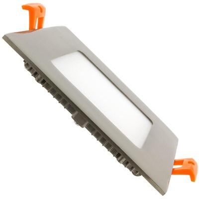 Ledkia - led Einbaustrahler flach 6W Eckig SuperSlim Ausschnitt 105x105 mm Silber 5000K Kaltweiß Image