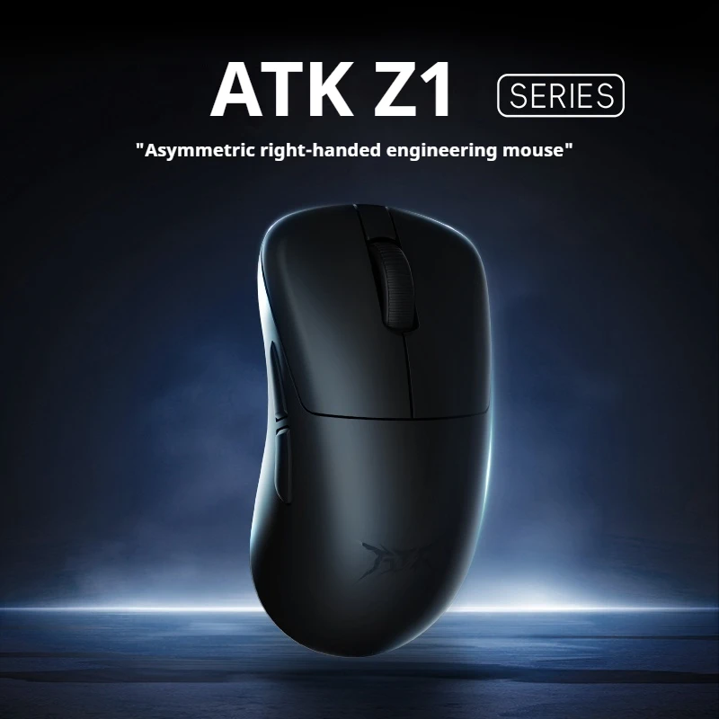 ATK Z1 Nicht poröse, ultraleichte kabellose Maus, ergonomische, großformatige Gaming-Maus, beidhändige Form, Pro-Player, zugelassenes Geschenk