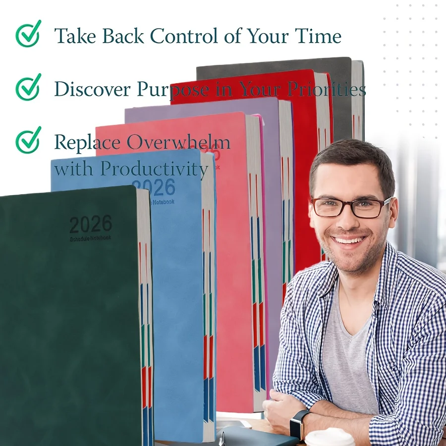 Maximierung der Effizienz in 2026: Tagesplaner und Kalendertagebücher – 320 Seiten, 365-Tage-Tagesplan-Selbstdisziplin-Checkliste Image