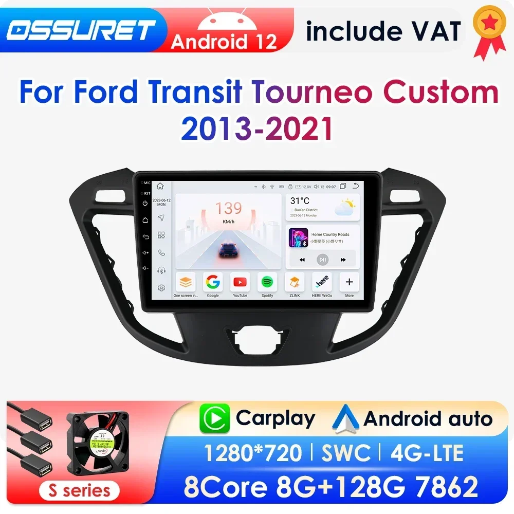 2din Carplay Auto Android Radio für Ford Transit Tourneo benutzer definierte 2013-2017 Multimedia-Player GPS Navigation WiFi Head Unit 2012 Image