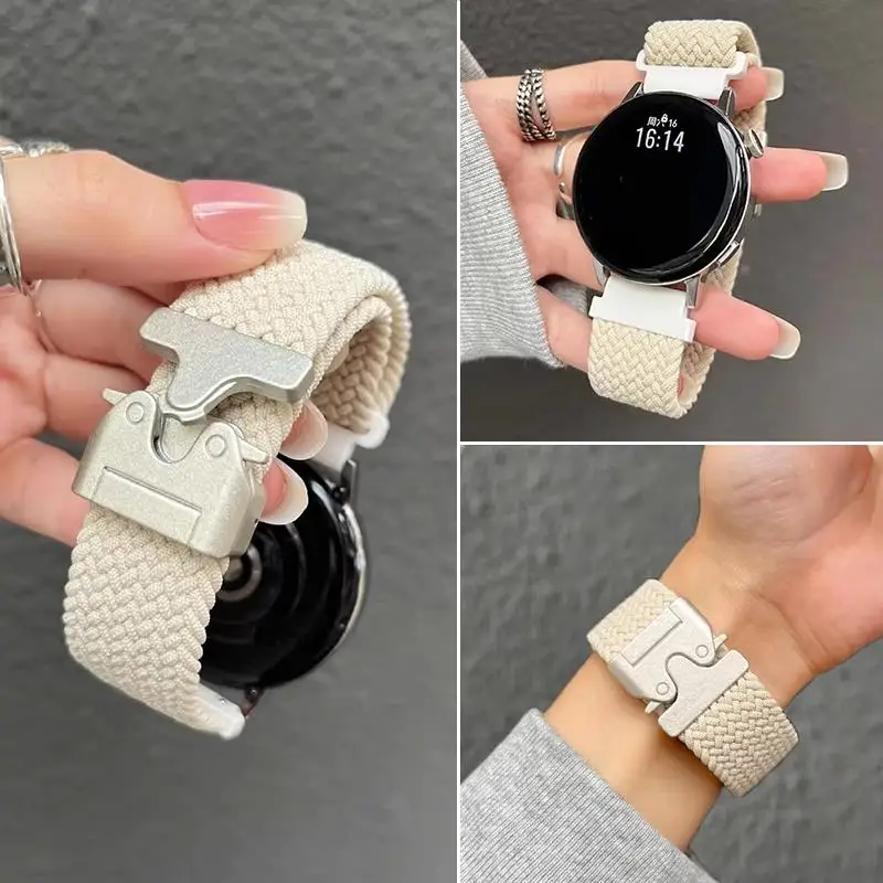 Geflochtenes Solo-Loop-Armband für Galaxy Watch 7/FE/6/5/pro/4/Classic/active 20 mm 22 mm Armband Correa Huawei Watch GT 2 3 Pro 4 Band Image