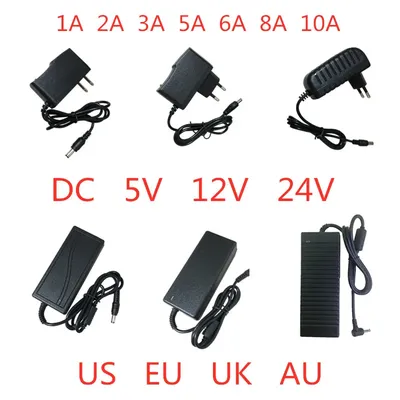 AC 100-240V zu DC 5V 12V 24 V 1A 2A 3A 5A Beleuchtung Transformatoren LED fahrer Power Adapter Versorgung 5 12 24 V Volt Für LED Streifen Lampe Image