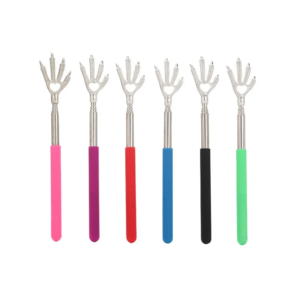 1-teiliger ausziehbarer Rückenkratzer mit Adlerklaue, tragbarer, teleskopierbarer Rückenkratzer aus Metall mit Gummigriffen, Handmassagegerät Image