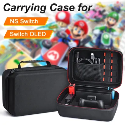 Tragetasche für Nintend Switch und Switch Oled, tragbare Aufbewahrungstasche, Reise-Tragetasche, Image