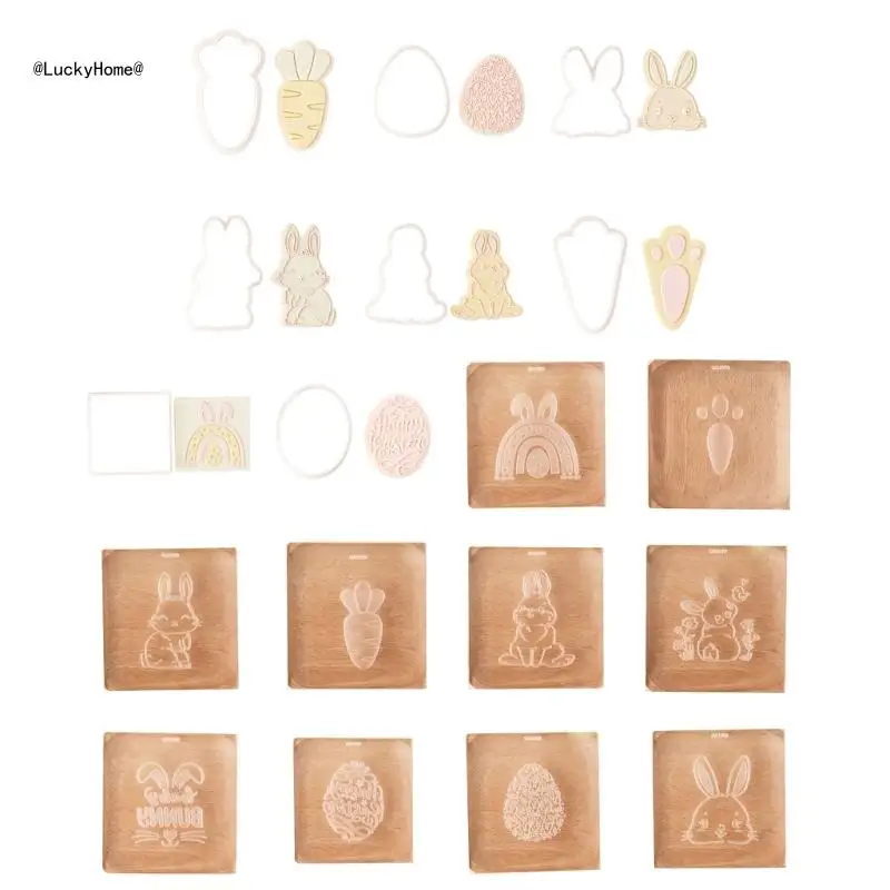 Kunststoff Keksform Ostern Serie Keksstempel Küche DIY Backzubehör 11UA Image