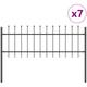 Vidaxl - Recinzione da Giardino con Punta a Lancia Grigia 11,9x0,6 m in Acciaio