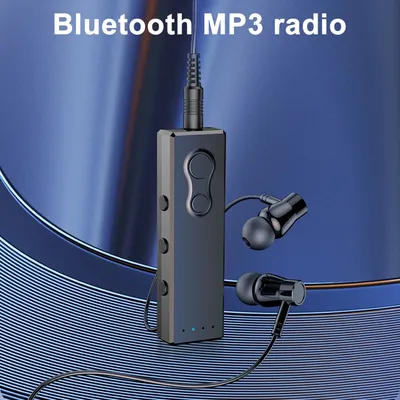 Radio Speaker Handsfree Call Back Clip Design FM Radio Bluetooth 5.3 Receiver Support TF Card