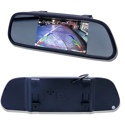 5 inch TFT LCD HD800*480 screen Car Monitor Mirror Reversing Parking Monitor with 2 video input,