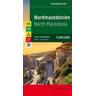 Nordmazedonien, Autokarte. Makedonija. Macedonie. Macedoine. Macedonia