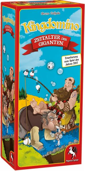 Pegasus 57105G - Kinddomino, Zeitalter der Giganten, Erweiterung, Brettspiel, Familienspiel - Pegasus Spiele