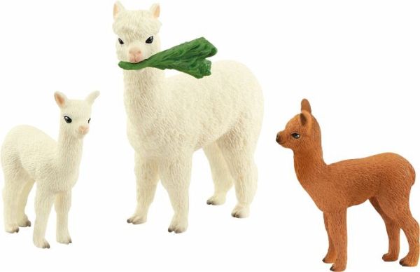 Schleich 42544 - Wild Life, Alpakafamilie, 4-teilig, Spielset - Schleich