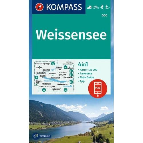 KOMPASS Wanderkarte 060 Weissensee 1:25.000