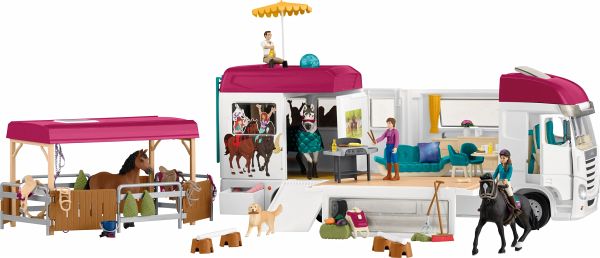 Schleich 42619 - Horse Club, Pferdetransporter, Wohnmobil, Länge: 68 cm - Schleich