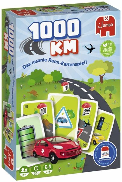 Jumbo 1110100012 - 1000KM, Das rasante Renn-Kartenspiel - Jumbo / Jumbo Spiele