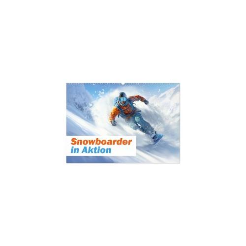 Snowboarder in Aktion (Wandkalender 2025 DIN A2 quer), CALVENDO Monatskalender - Calvendo