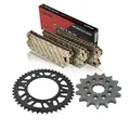 Moto anteriore posteriore pignone catene 520 kit catena Set per Suzuki DR600S/1985-1989 DR650/RSE/1990-1995 SP600 F/1985